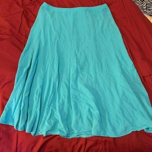 Susan Graver Aqua Blue Skirt